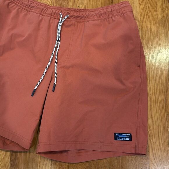 L.L. Bean Men's Rust Swim Shorts - L - Picture 2 of 5